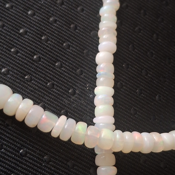 AAA Ethiopian Opal White Beaded Necklace